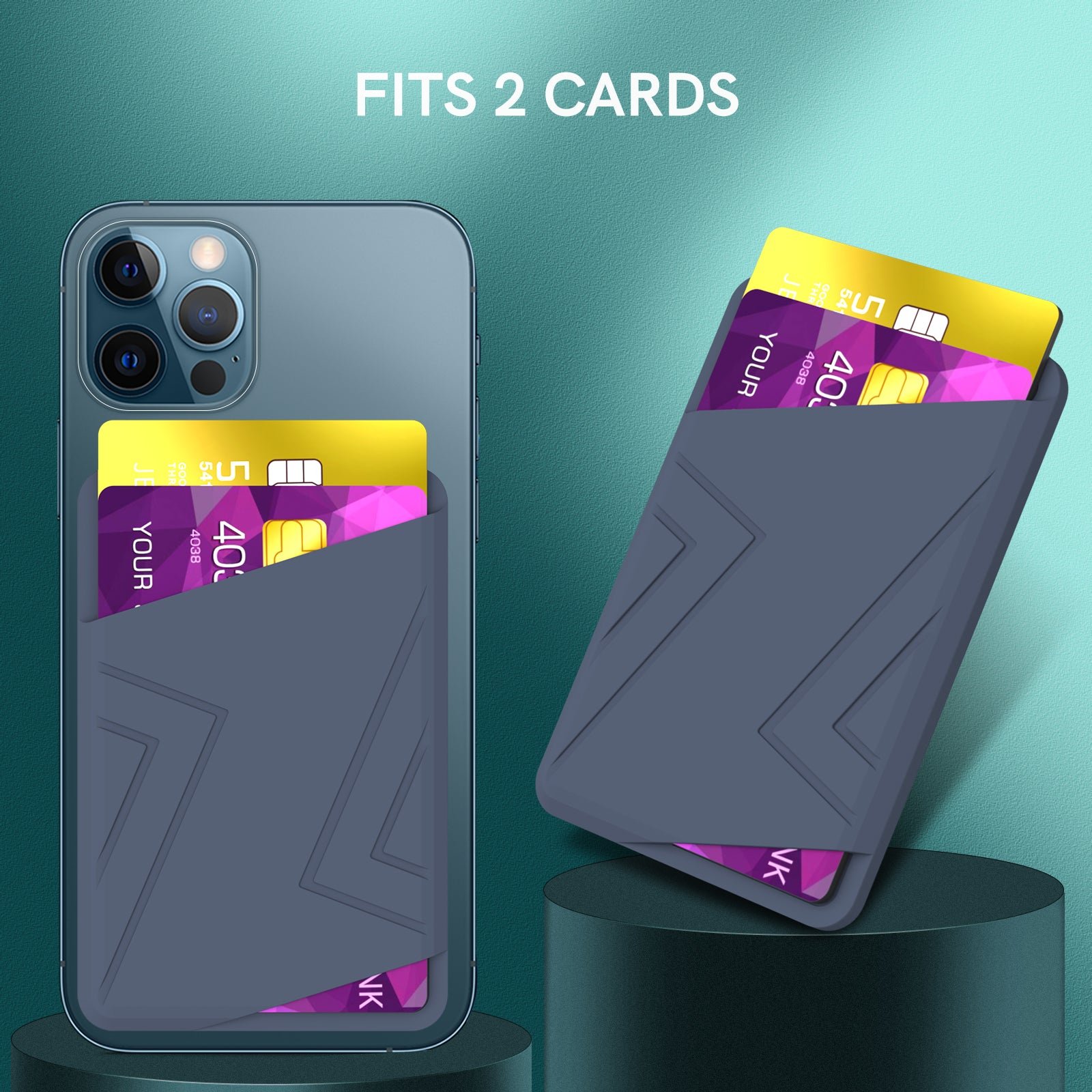 AHASTYLE PT133-C Magnetic Card Holder Silicone Phone Credit Card Sleeve Pocket AHASTYLE PT133-C Magnetic Card Holder Silicone Phone Credit Card Sleeve Pocket